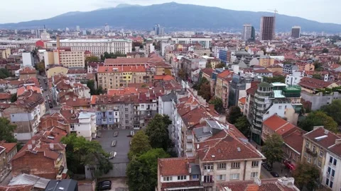 Downtown Sofia Bulgaria. Apartment and Government Buildings, Street Vídeos de archivo 286087704