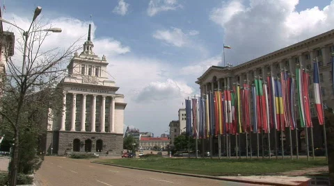 Downtown Sofia, Bulgaria Stock Footage