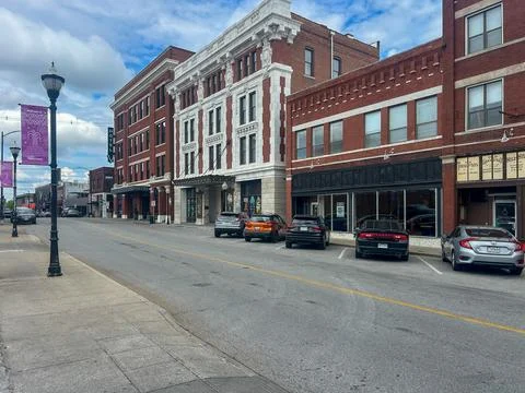 Downtown Springfield, MO Looking West Foto stock