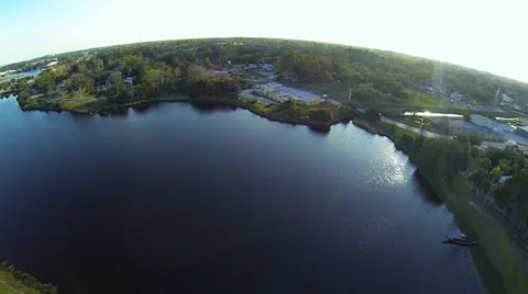 Downtown St. Augustine, FL: Lake Flyover [Aerial] Stock Footage 37746185