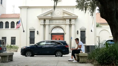 Downtown St. Augustine, Florida, United States. 스톡 동영상 115994797