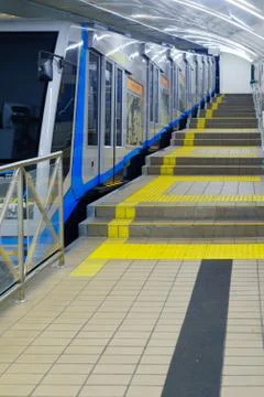 Downtown station of the Carmelit subway Stock Photos