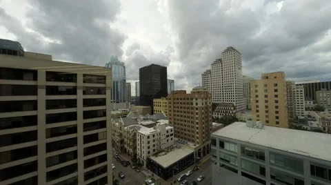 Downtown stormy clouds in stop motion Video stock 41918663