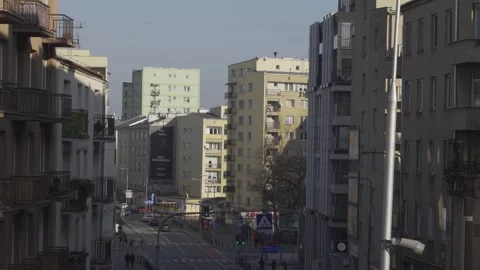Downtown street Video stock 147994187