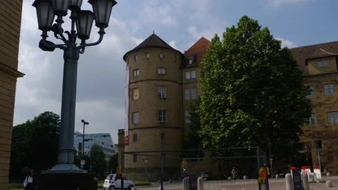 Downtown Stuttgart Stock Footage 135042028