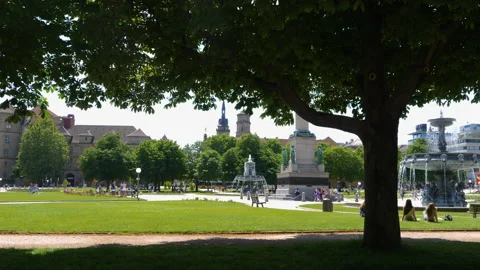Downtown Stuttgart in Germany Video stock 132138369