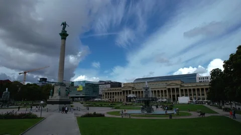 Downtown Stuttgart in Germany Stock Footage 158513266