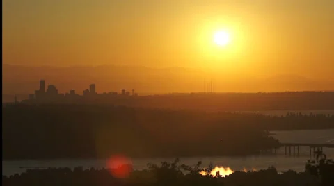 Downtown sunset Stock Footage 25752318