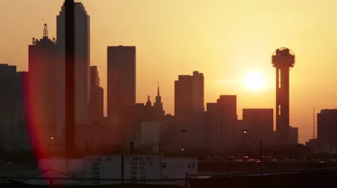 Downtown at sunset Stock Footage 29153163