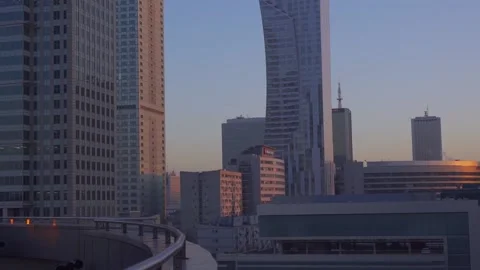 Downtown on a sunset Stock Footage 147753183