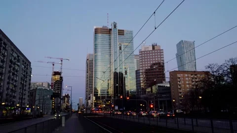 Downtown on a sunset Stock Footage 150282471