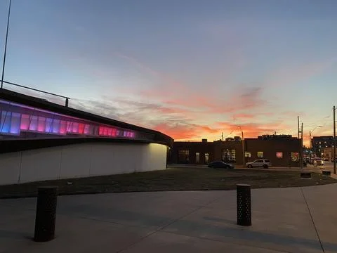 Downtown sunset in KCMO Stock Photos