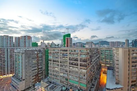 Downtown sunset Stock Photos