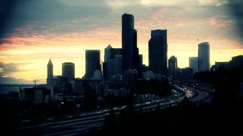 Downtown Timelapse Video stock 8554018