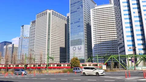 Downtown Tokyo, Japan Stock Footage 140555853