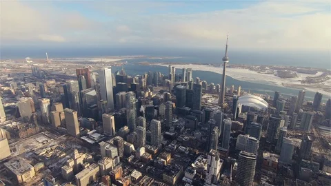 Downtown Toronto during the Winter Stock-Footage 113932095