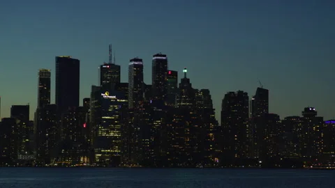 Downtown Toronto at dusk Video stock 217863907