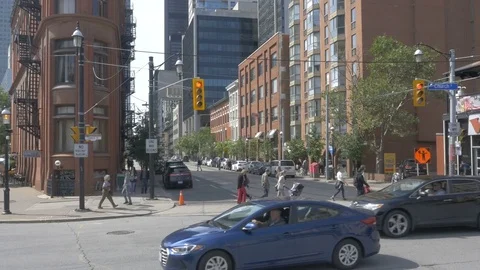 Downtown Toronto [Flatiron building] Stock Footage 82673199