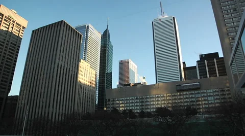 Downtown of Toronto (panning) Stock Footage 55852884