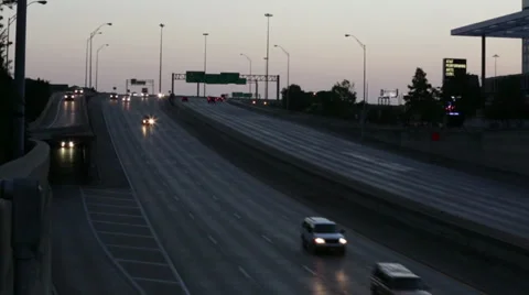 Downtown Traffic in the evening Stock Footage 29094593