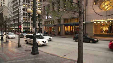 Downtown traffic Stock Footage 10732318