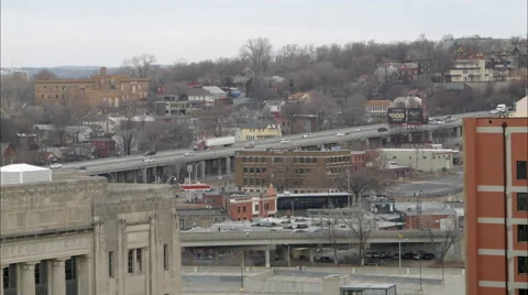 Downtown Traffic Stock Footage 53250098