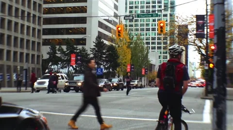 Downtown Traffic Tilt-shift Timelapse FullHD Vídeo Stock 43552916