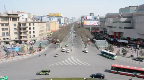 Downtown Traffic Timelapse Stock Footage 906028