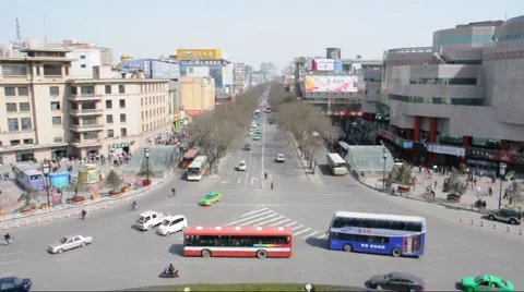 Downtown Traffic Timelapse Stock Footage 906068