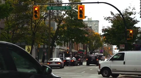 Downtown Traffic Timelapse FullHD Vídeo Stock 43553246