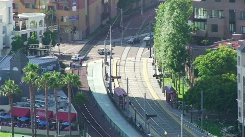 Downtown Transit HD Stock Footage 481401