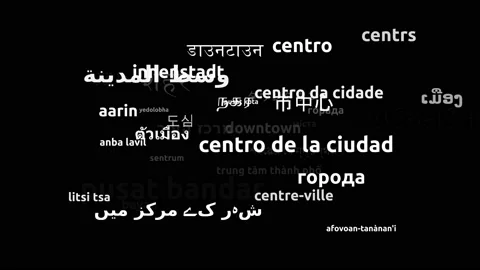 Downtown Translated in 42 Worldwide Languages Endless Looping 3d Zooming Word Stock-Footage 145207532