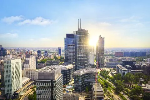 Downtown of Warsaw Stock Photos
