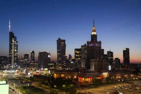 Downtown of Warsaw Stock Photos