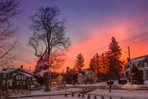 Downtown in winter Foto stock