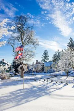Downtown in the winter sun Foto stock