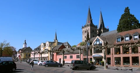Downtown Xanten Video stock 128692578