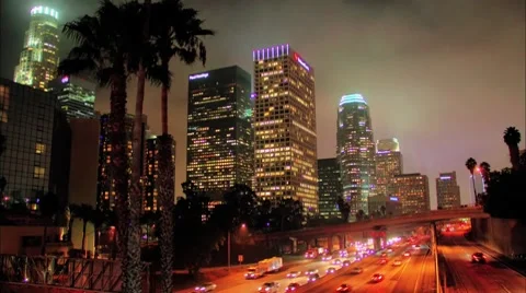 DowntownTrafficFog Stock Footage 8701315