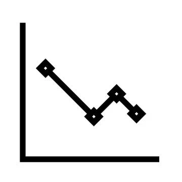 Downtrend graphic dot Stock Illustration