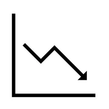 Downtrend graphic Stock Illustration