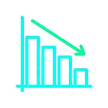 Downtrend Line Icon Stock Illustration