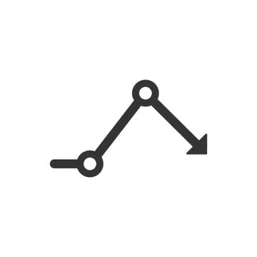 Downward Analysis Icon Stock Illustration