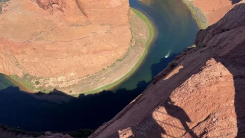 Downward Angle Horsehoe Bend 스톡 동영상 282811569