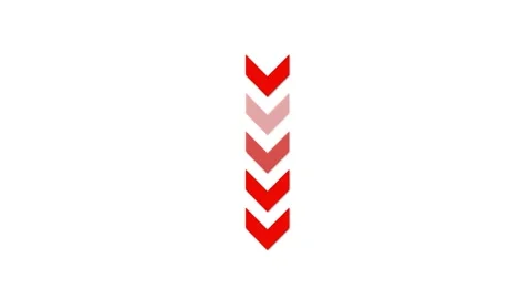 Downward Arrow Symbol with Gradient Effect Stock Footage 332881961