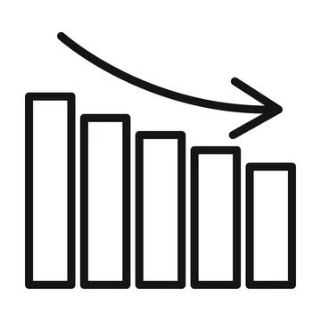 Downward Chat Arrow Communication Icon for Messaging and Conversations Stock Illustration