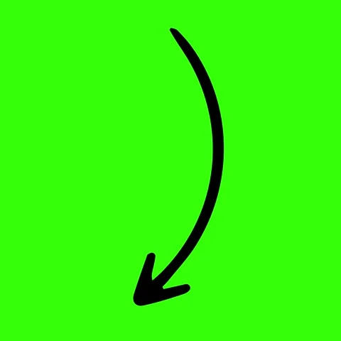 Downward Curved Hand Drawn Arrow 스톡 동영상 342578816
