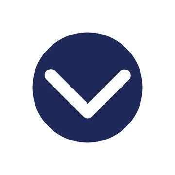 Downward direction button black glyph ui icon Stock Illustration