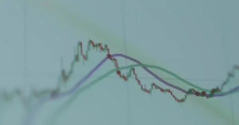 Downward Market Comparison Chart Digital Interface View Stock Footage 310823129