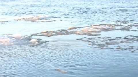 Downward movement of ice cracked Stock Footage 57273763