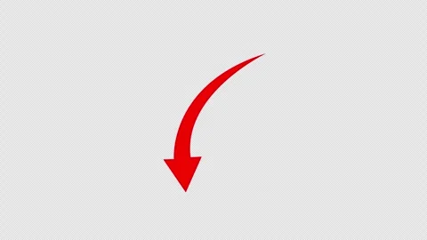 Downward red arrow pointing animation Stock Footage 330433917